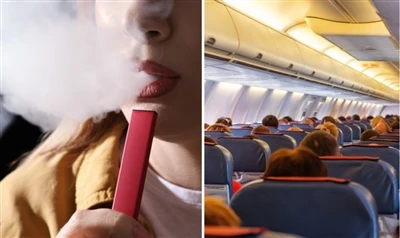 飛行機に使い捨ての蒸気を吸ってもらえますか